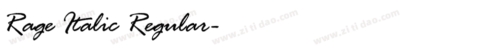 Rage Italic Regular字体转换